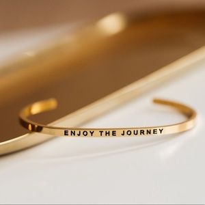‘Enjoy the Journey’ Mantraband in Gold
